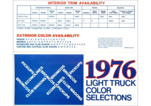 1976 Ford Light Truck Color Selections folder