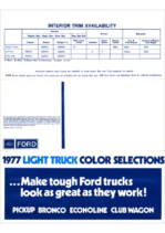 1977 Ford Light Truck Color Selections folder