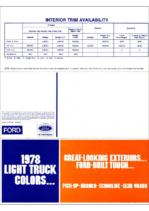 1978 Ford Light Truck Colors folder