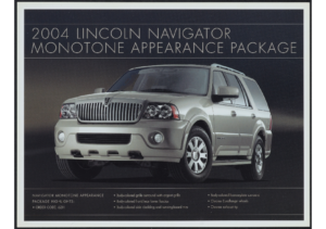 2004 Lincoln Navigator Monotone Package Flyer