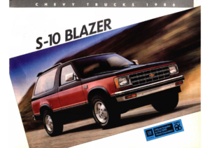 1986 Chevrolet S-10 Blazer Foldout CN