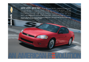 2006 Chevrolet Monte Carlo Spec Sheet