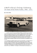 2011 Volvo Celebrating 30 Years of the Volvo Turbo