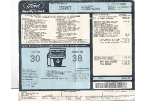 1994 Ford Escort LX Sticker