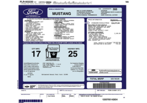 2007 Ford Mustang GT Sticker