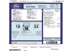 2008 Ford Mustang Premium Sticker