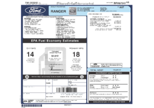 2011 Ford Ranger XLT 4×4 Sticker