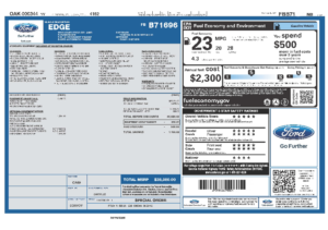 2015 Ford Edge Sticker