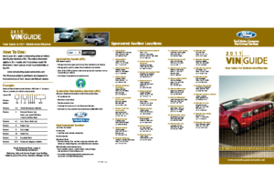 2011 Ford VIN Guide