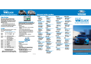 2012 Ford VIN Guide