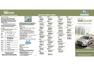 2014 Ford VIN Guide