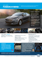 2015 Ford Fusion Hybrid Product Sheet