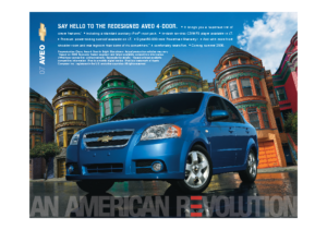 2007 Chevrolet Aveo Fact Sheet