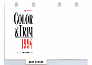 1994 Toyota Land Cruiser Color & Trim