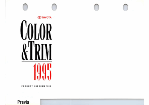 1995 Toyota Previa Color & Trim