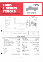 1968 Ford F800 Data Sheet (Aus)