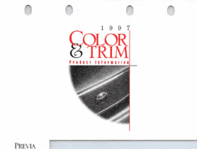 1997 Toyota Previa Color & Trim