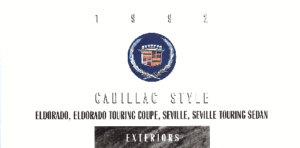 1992 Cadillac Eldorado & Seville Colors