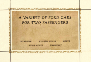 1929 Ford Two Passenger Cars