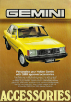 1982 Holden TF Gemini Accessories (Aus)